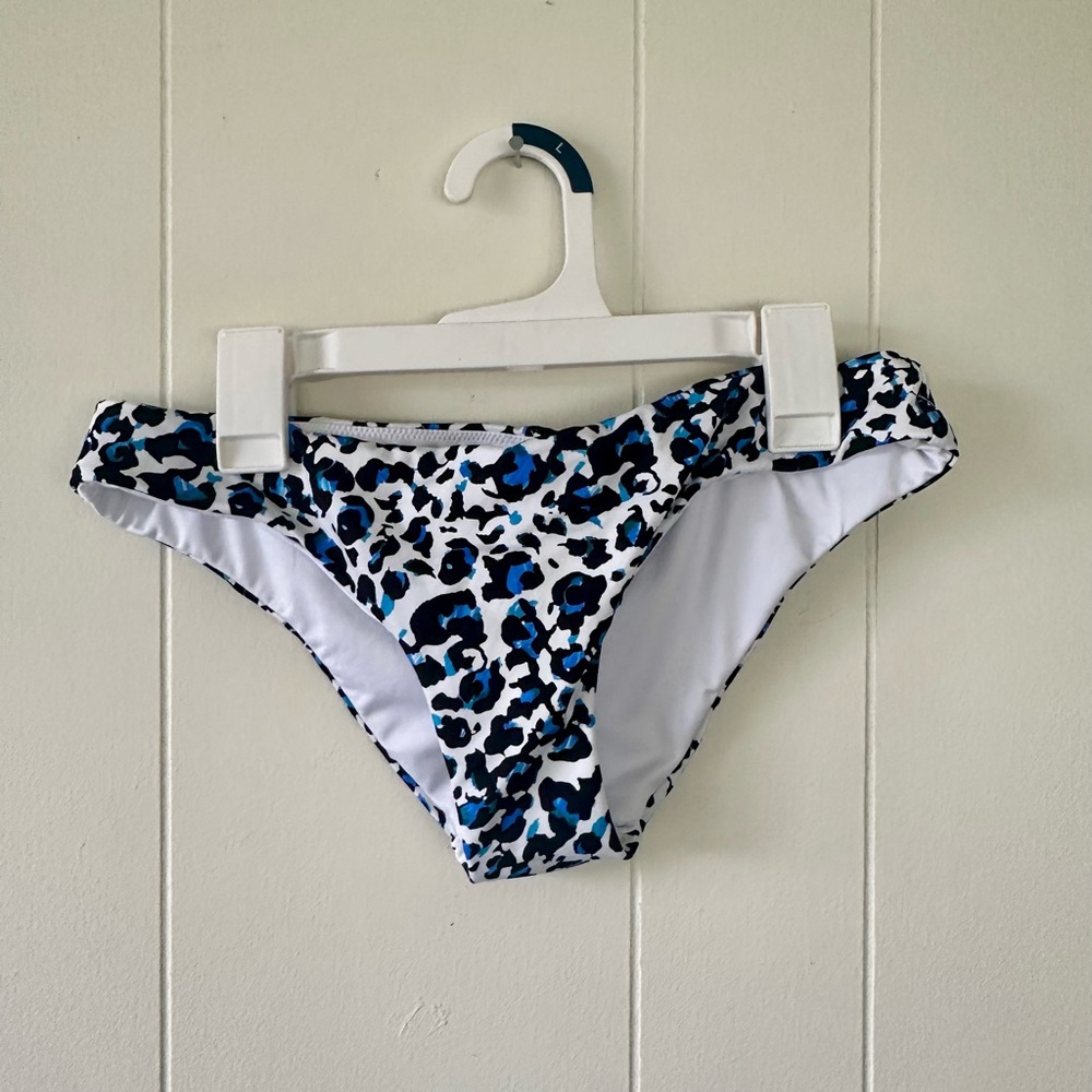 NWOT Victoria's Secret Blue Leopard Bikini Bottom